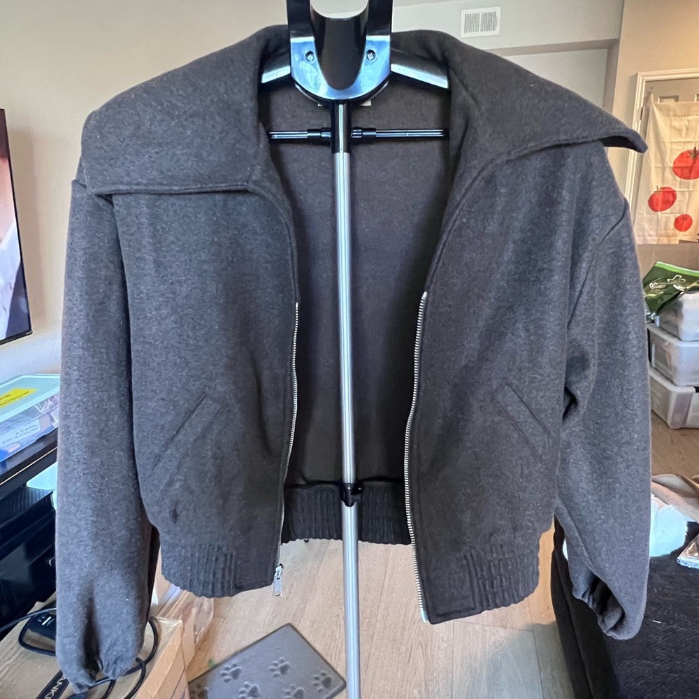 Brown Zip-Up Jacket